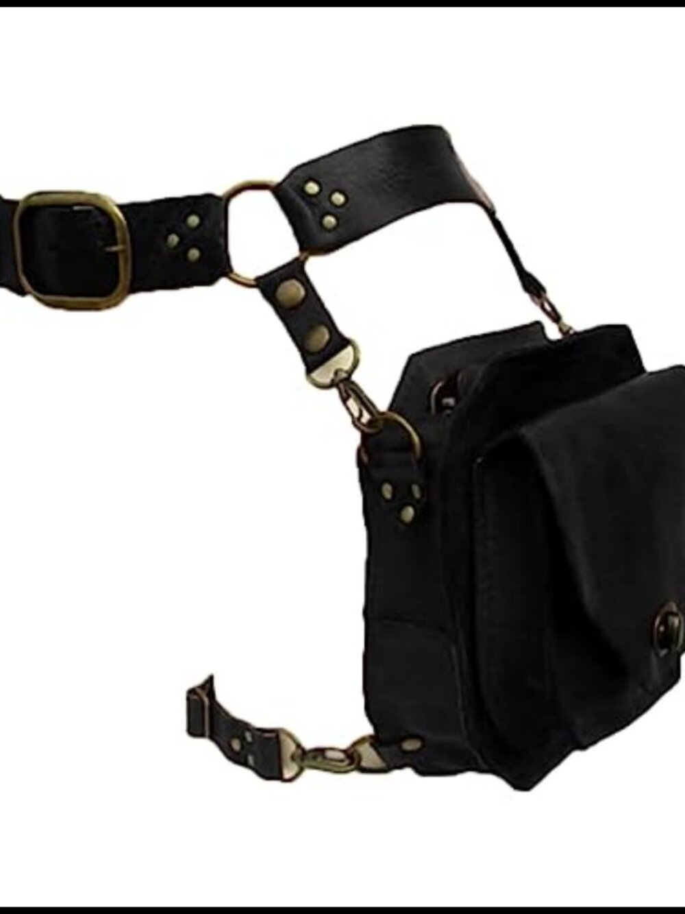 Renaissance Medieval Belt Satchel Pouch Bag Faux Leather Crossbody Fanny Pack